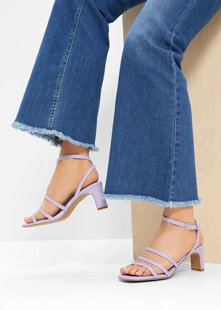 Bonprix Modische Sandalette Mit Blockabsatz - Lila - Damen