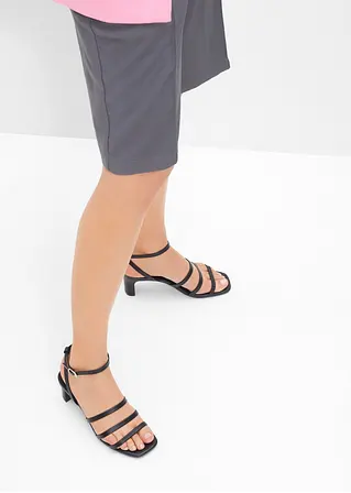 Bonprix Modische Sandalette Mit Blockabsatz - Schwarz - Damen