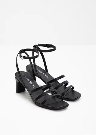 Bonprix Modische Sandalette Mit Blockabsatz - Schwarz - Damen