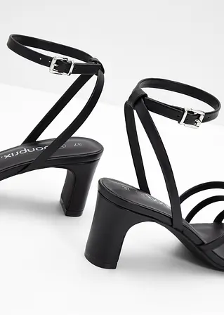 Bonprix Modische Sandalette Mit Blockabsatz - Schwarz - Damen