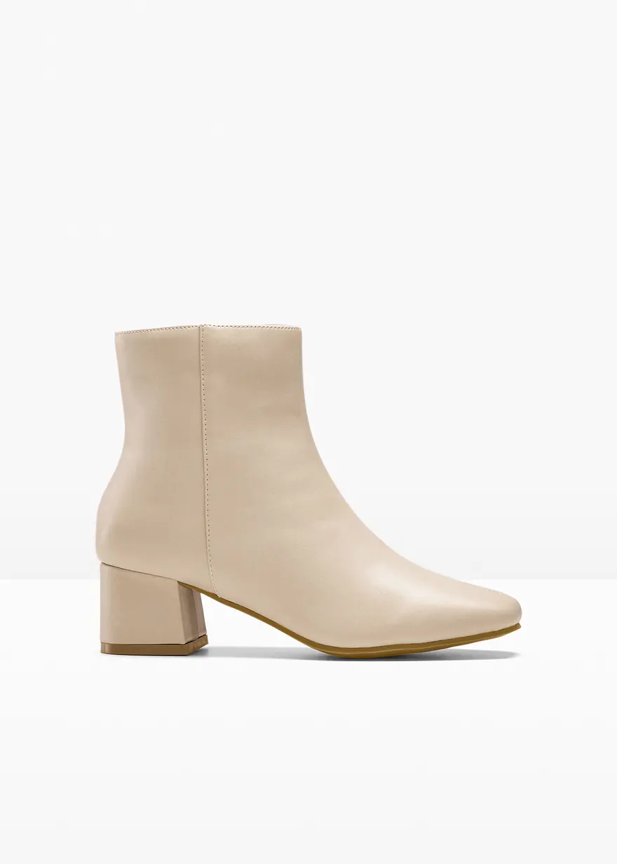 Bonprix Modische Stefelette Mit Dekorativer Naht - Beige