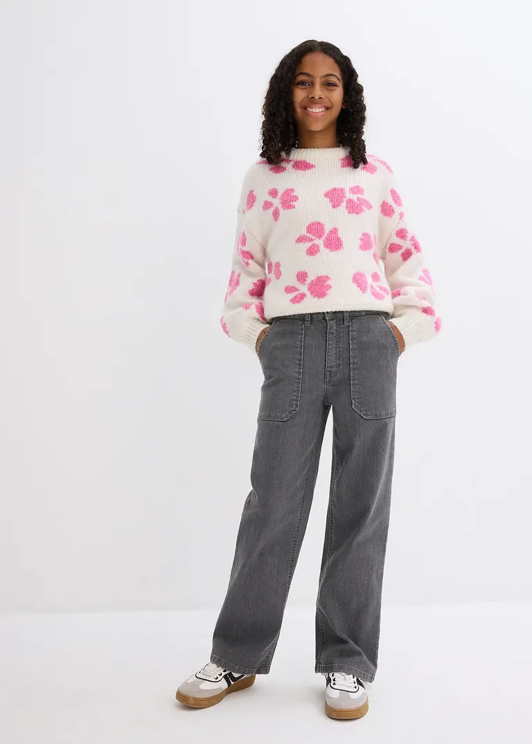 Bonprix Modische Stretch Jeans Mit Coolen Taschen - Grau