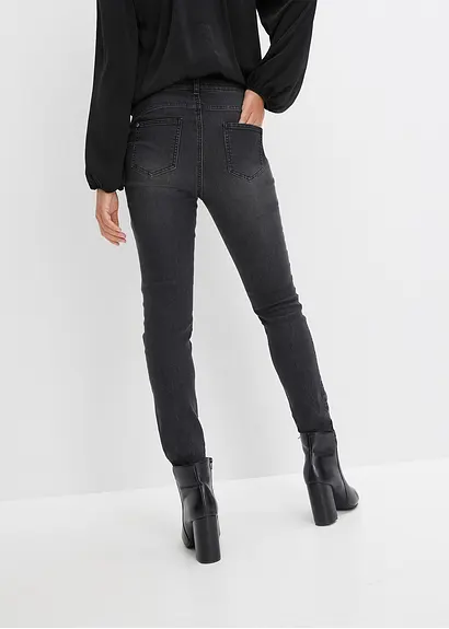 Bonprix Modische Stretch-Jeans Mit Toller Waschung Und Stylischem Schmuckdetail