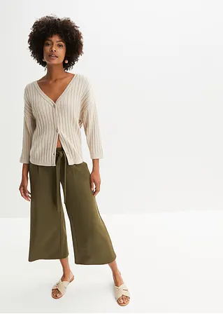 Bonprix Modische Strickjacke In Bequemer Boxy-Form. - Grau Regular