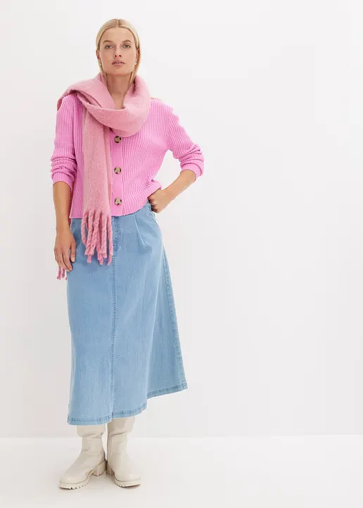 Bonprix Modische Strickjacke Mit Auffallenden Knöpfen - Pink