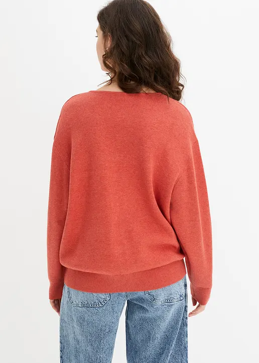 Bonprix Modische Strickjacke Mit Reißverschluss Vorne - Rosa