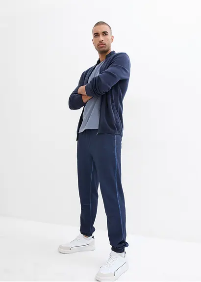 Bonprix Modische Sweathose Aus Reiner Baumwolle - Blau - Herren