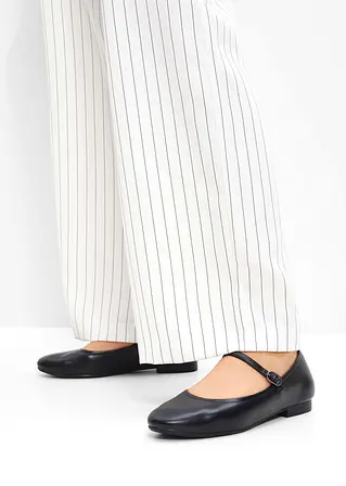 Bonprix Modische Tamaris Ballerina Im Mary Jane Look - Schwarz