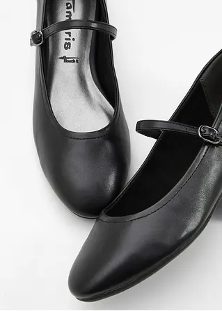 Bonprix Modische Tamaris Ballerina Im Mary Jane Look - Schwarz