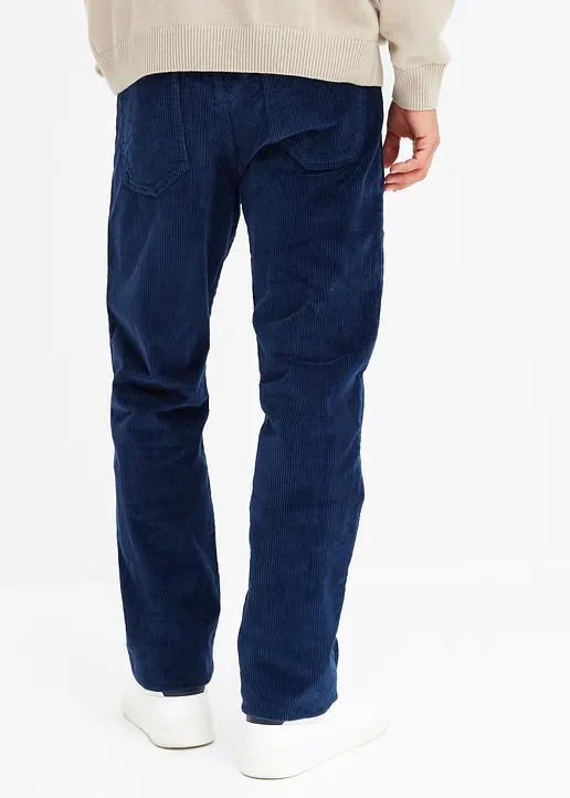 Bonprix Modische Thermo-Cordhose Mit Wärmendem Flanellfutter - Blau