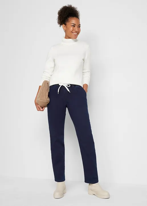 Bonprix Modische Thermo-Schlupf-Jeans Mit Elastischem Bund Innen Angeraut