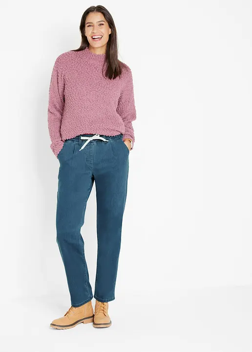 Bonprix Modische Thermo-Schlupf-Jeans Mit Elastischem Bund Innen Angeraut