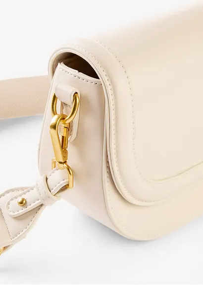 Bonprix Modische Umhängetasche Mit Dekorativem Schulterriemen - Beige