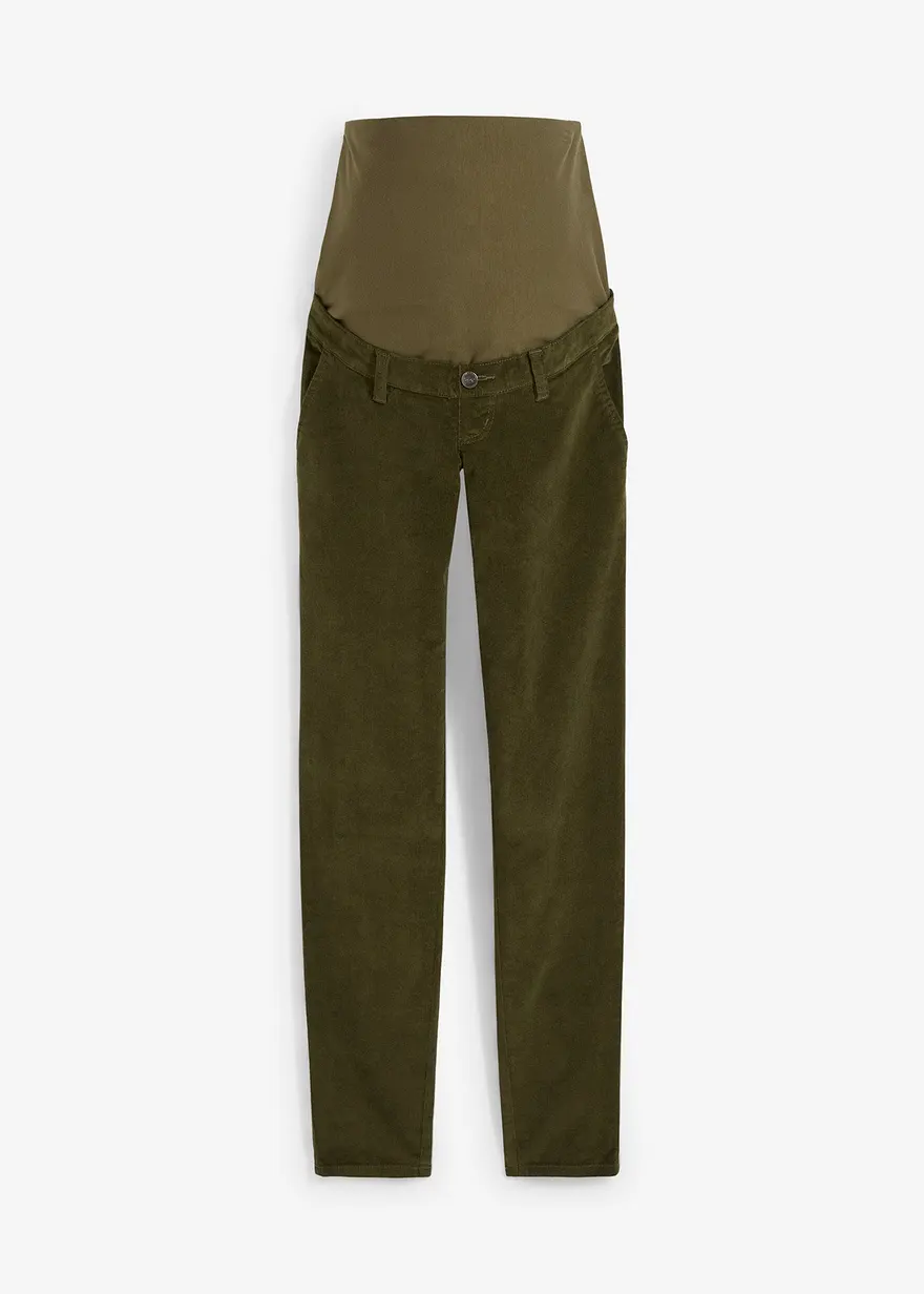 bonprix Modische Umstandshose mit Cord die weit geschnitten ist - grün