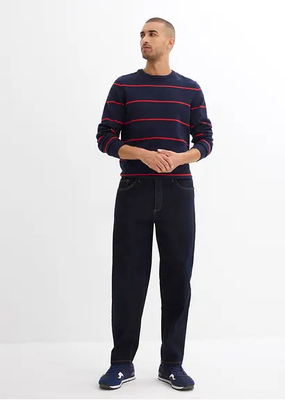 Bonprix Modische Verkürzte Jeans Im Barrel Fit - Blau Länge (Inch) 32