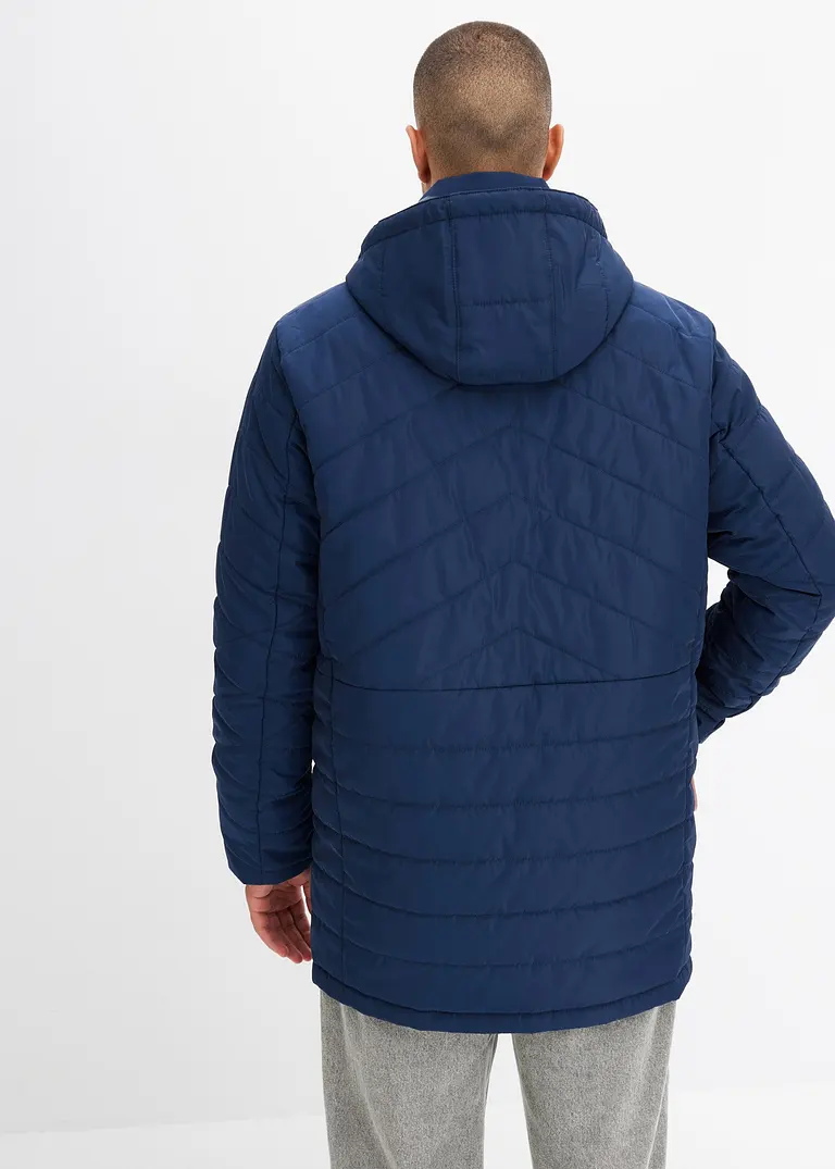 Bonprix Modische Winterjacke Mit Steppung Und Kapuze - Blau