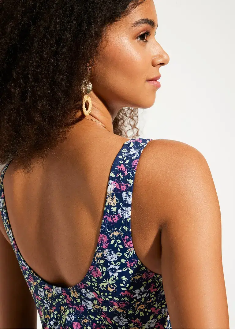 Bonprix Modischer Badeanzug In Tankini-Optik - Blau - Damen