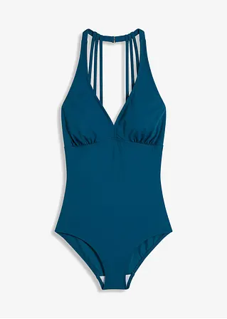 bonprix Modischer Badeanzug mit spezieller Rückenlösung - petrol - Damen