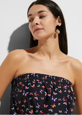 Bonprix Modischer Badeoverall Mit Integriertem Slip - Schwarz