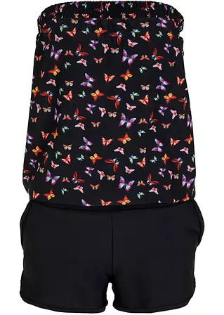 bonprix Modischer Badeoverall mit integriertem Slip - schwarz