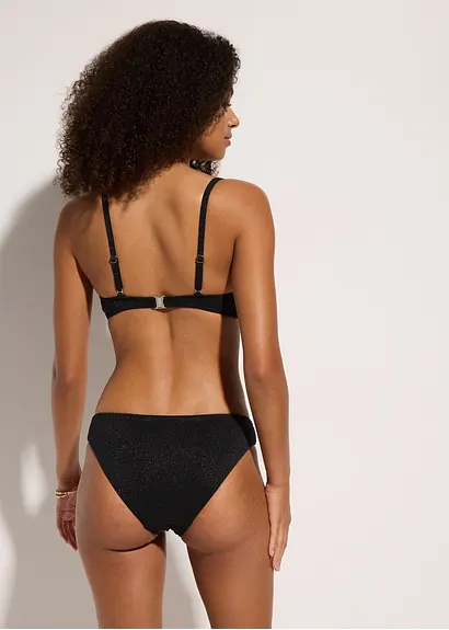 Bonprix Modischer Bikini Mit Glitzergarn - Schwarz - Damen