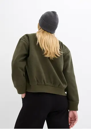 Bonprix Modischer Blouson Aus Wollimitat - Grün - Damen