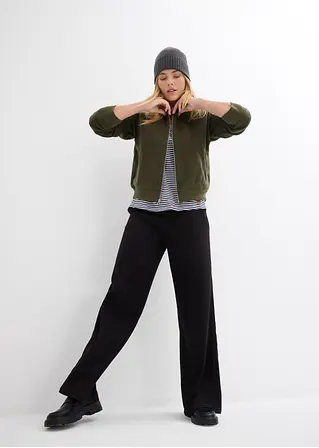 Bonprix Modischer Blouson Aus Wollimitat - Grün - Damen