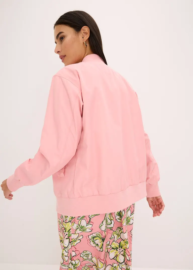 Bonprix Modischer Blouson Mit Reißverschluss Vorne Und Taschen - Rosa