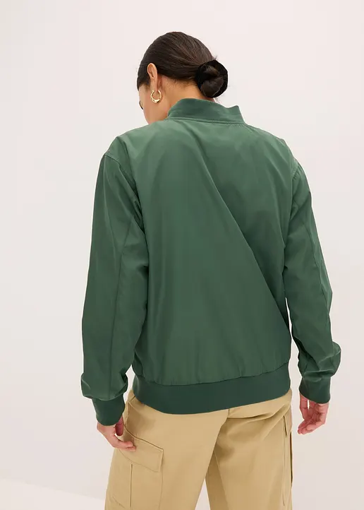 Bonprix Modischer Blouson Mit Reißverschluss Vorne Und Taschen - Grün
