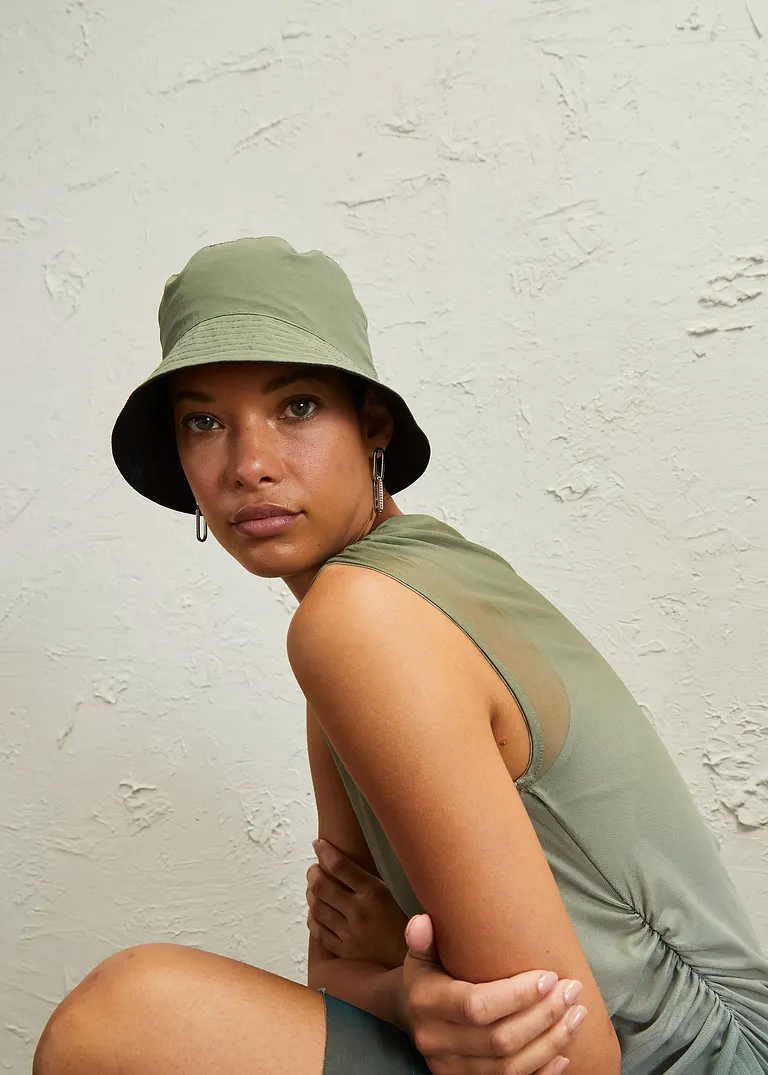 Bonprix Modischer Bucket Hat Zum Wenden - Schwarz - Damen