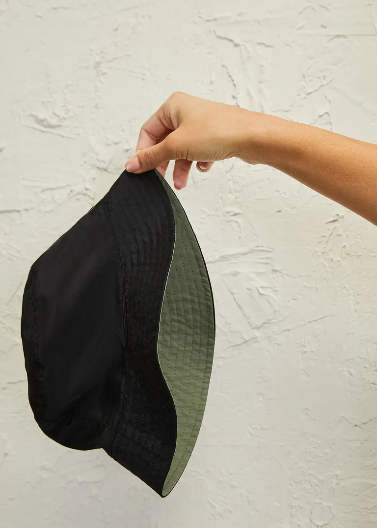 Bonprix Modischer Bucket Hat Zum Wenden - Schwarz - Damen