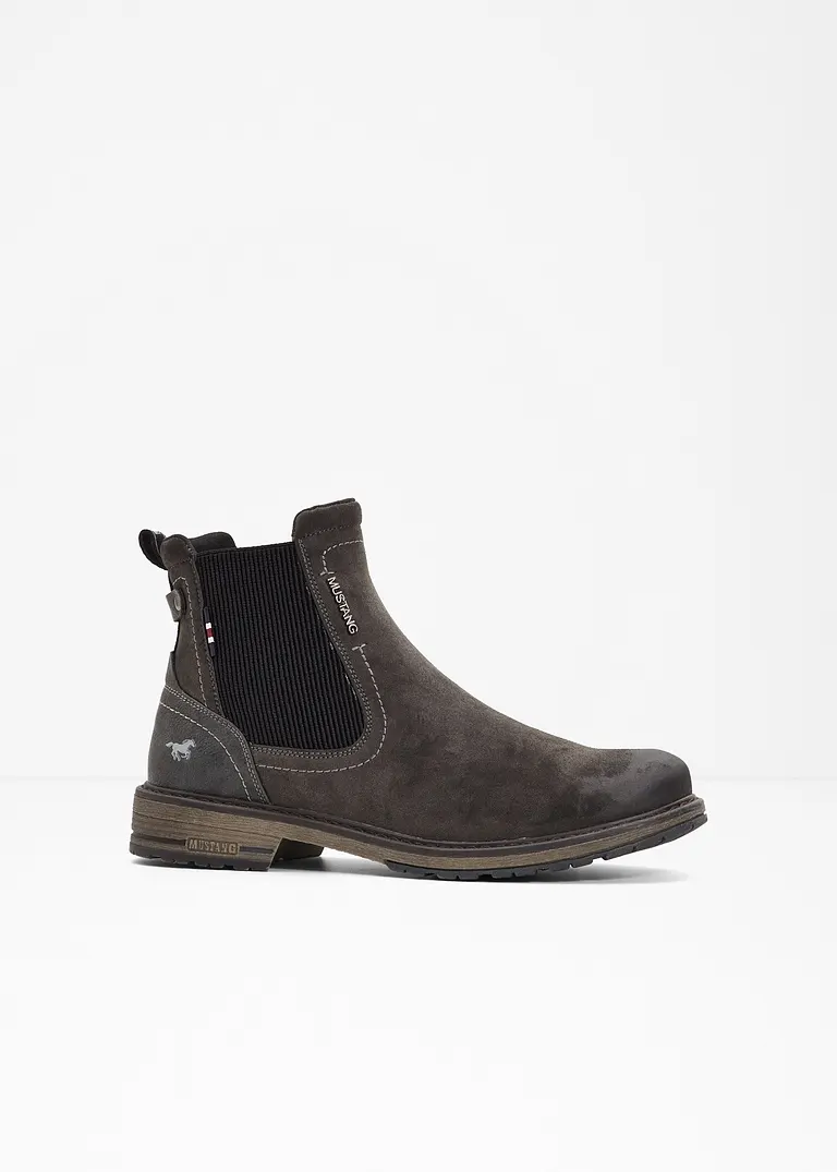 bonprix Modischer Chelsea Boot von Mustang für den Winter - grau - Herren