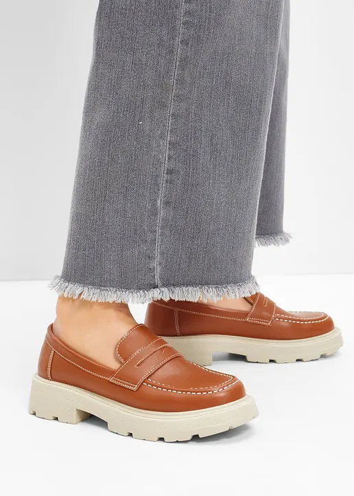 Bonprix Modischer Chunky Loafer Mit Profilierter Außensohle - Braun