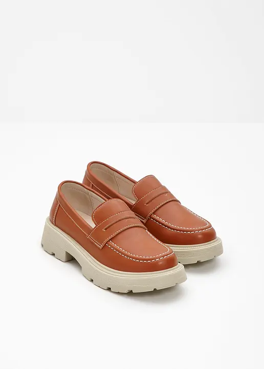 Bonprix Modischer Chunky Loafer Mit Profilierter Außensohle - Braun
