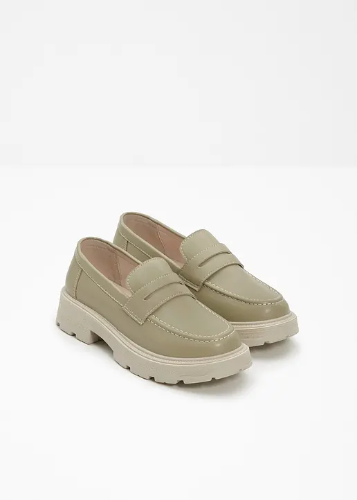 Bonprix Modischer Chunky Loafer Mit Profilierter Außensohle - Grün