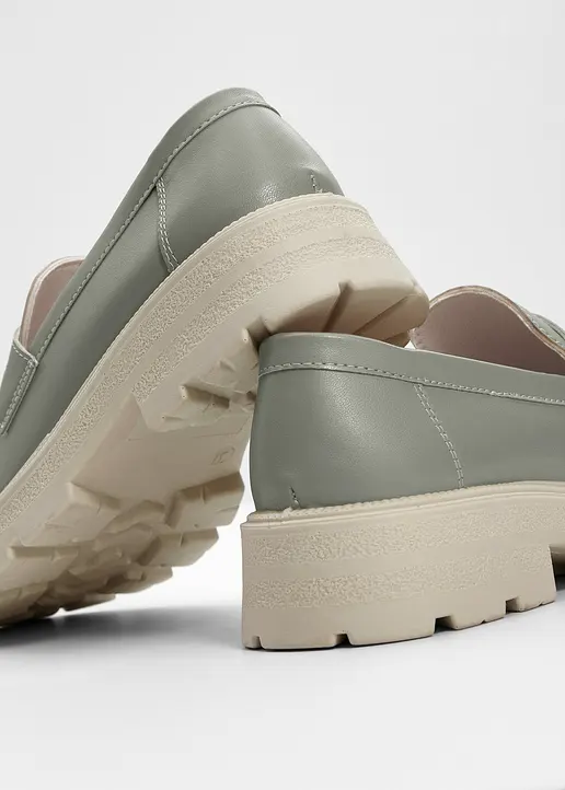 Bonprix Modischer Chunky Loafer Mit Profilierter Außensohle - Grün