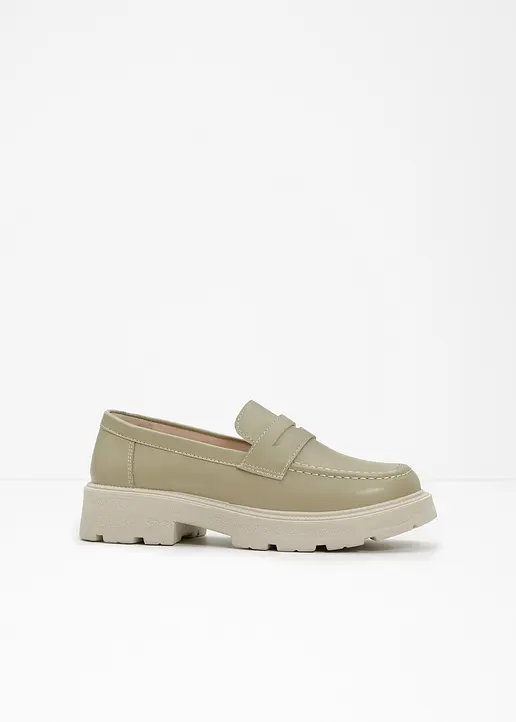 bonprix Modischer Chunky Loafer mit profilierter Außensohle - grün