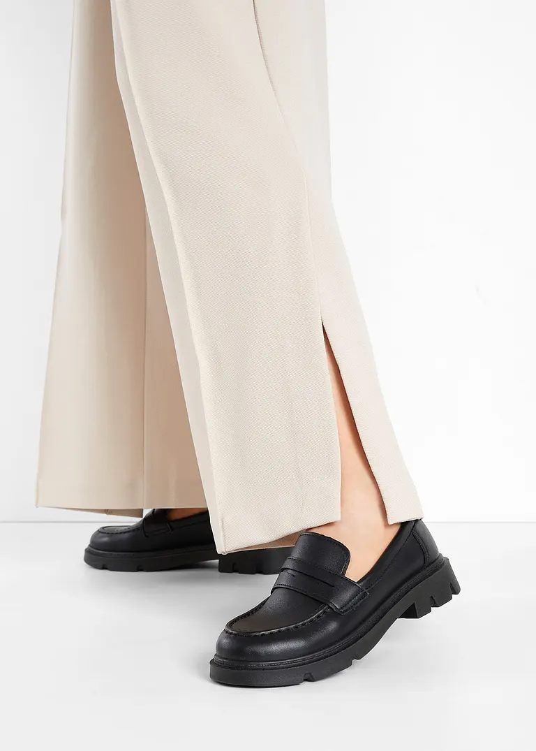 Bonprix Modischer Chunky Loafer Mit Profilierter Außensohle - Schwarz