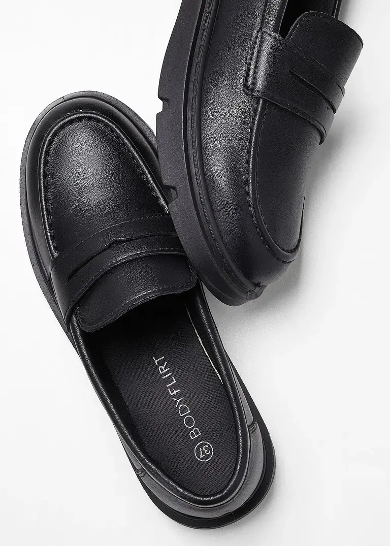 Bonprix Modischer Chunky Loafer Mit Profilierter Außensohle - Schwarz