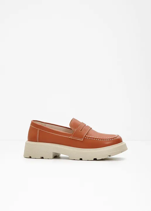 bonprix Modischer Chunky Loafer mit profilierter Außensohle - braun