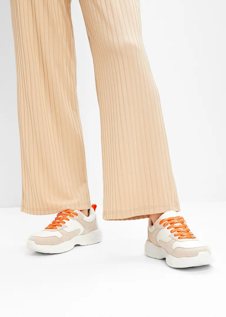 Bonprix Modischer Chunky Sneaker Im Sportlichen Design - Beige