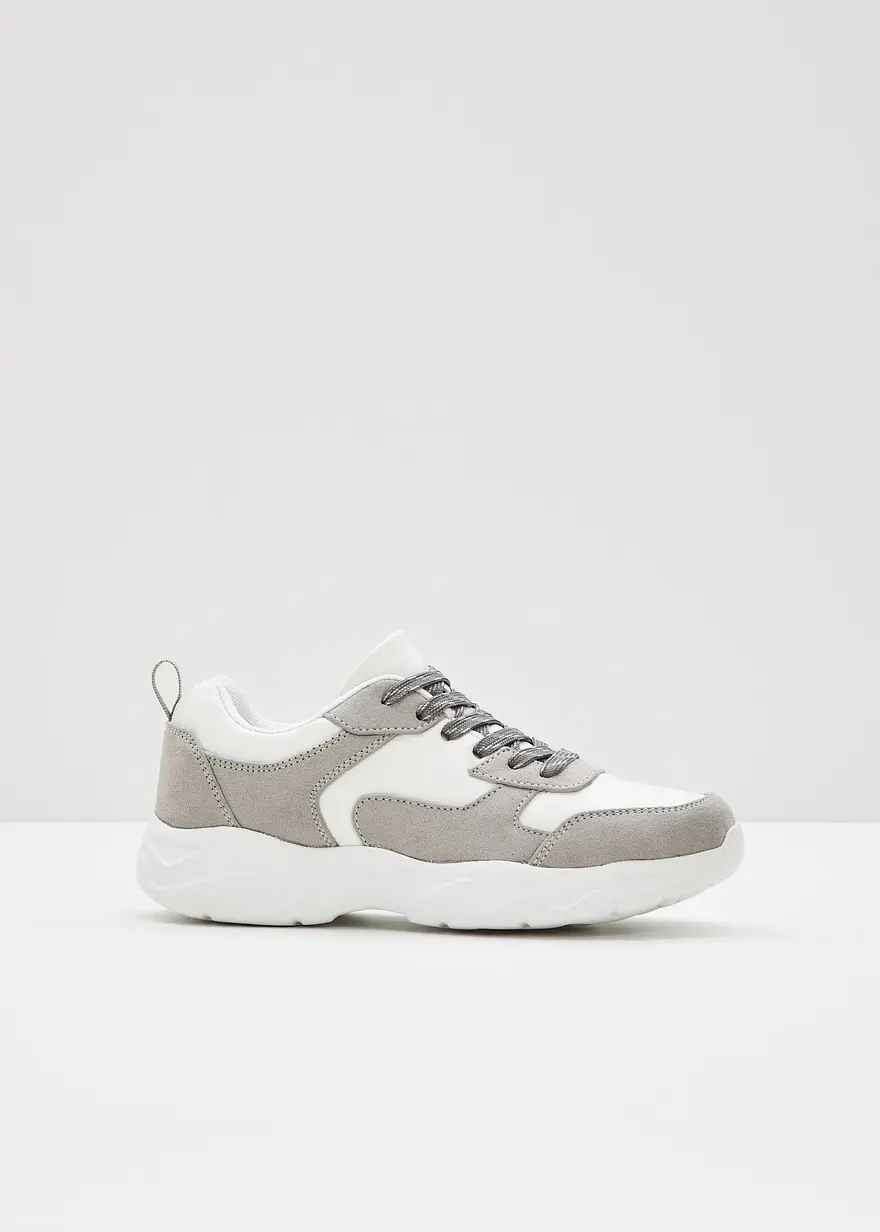 bonprix Modischer Chunky Sneaker im sportlichen Design - grau