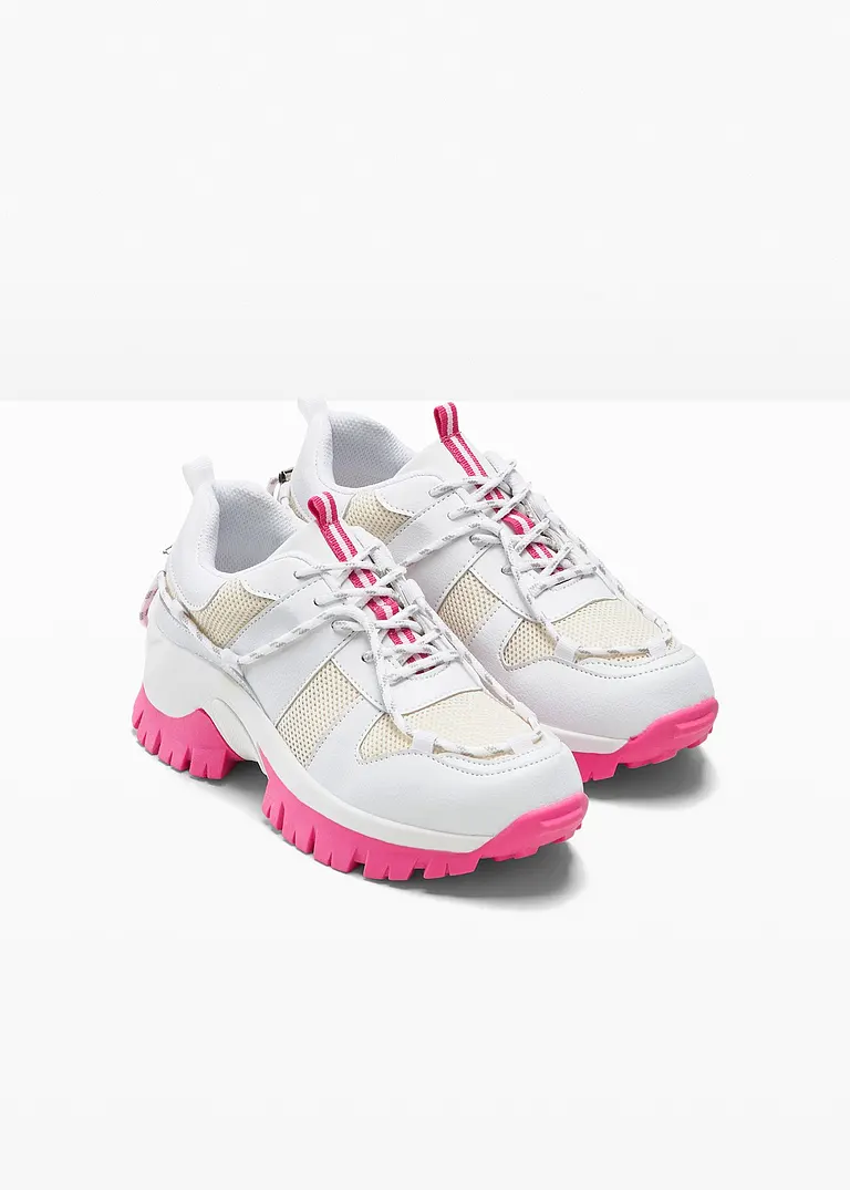 Bonprix Modischer Chunky Sneaker Mit Dekorativer Schnürung - Pink - Damen