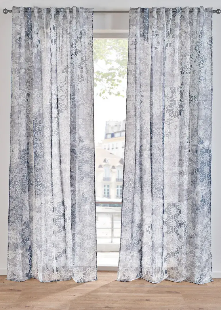 bonprix Modischer Fensterschmuck - grau Multifunktionsband