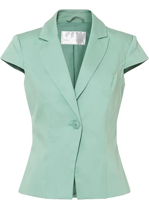 bonprix Modischer Kurzarm Blazer mit einem Knopf - grün - Damen