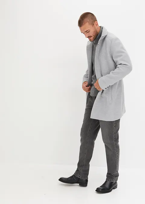 Bonprix Modischer Kurzmantel In Wolloptik - Grau - Herren