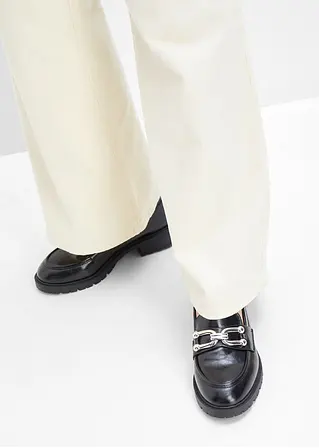 Bonprix Modischer Loafer Mit Dekorativer Schnalle - Schwarz