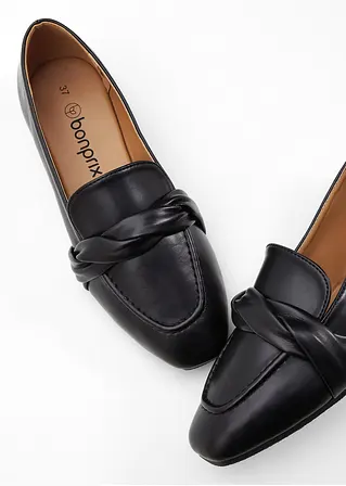 Bonprix Modischer Loafer Mit Schönem Flecht-Detail - Schwarz