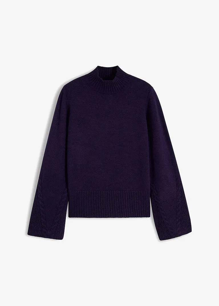 bonprix modischer Pullover mit weiten Ärmeln - lila - Damen