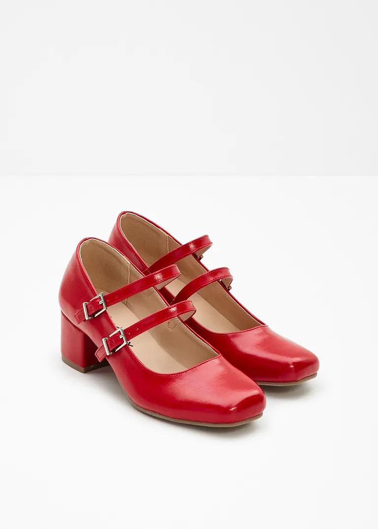 Bonprix Modischer Pumps Im Mary Jane Look - Rot - Damen